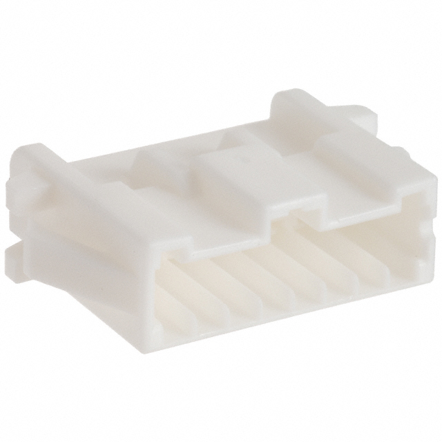 8 Rectangular Connectors - Housings Plug White 0.098 (2.50mm)